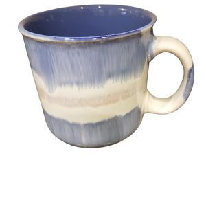 Meritage Mug 16 oz Light Blue and Light Brown. Never used Stoneware Coffee Cup